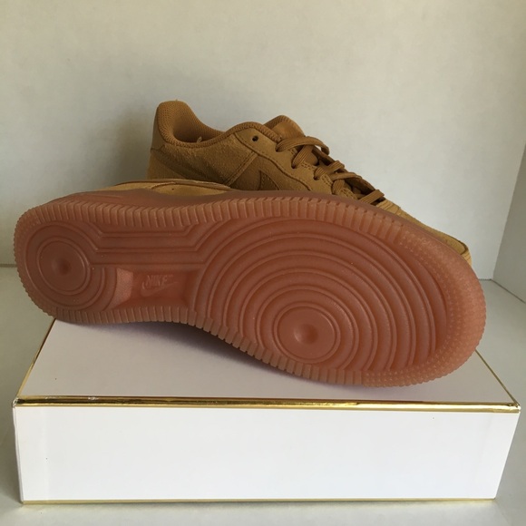 Big Kids Nike Air Force 1 Wheat/Gum Light Brown Boys Size 5.5Y - Picture 7 of 13